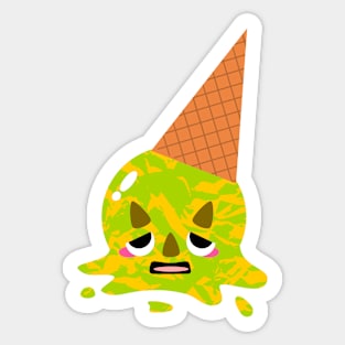 Triceratops Jupiter Ice Cream Cone Sticker